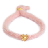 Fluffy bracelet light pink
